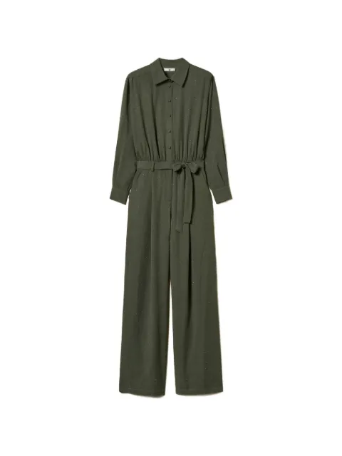 TWINSET stud-embellished twill jumpsuit