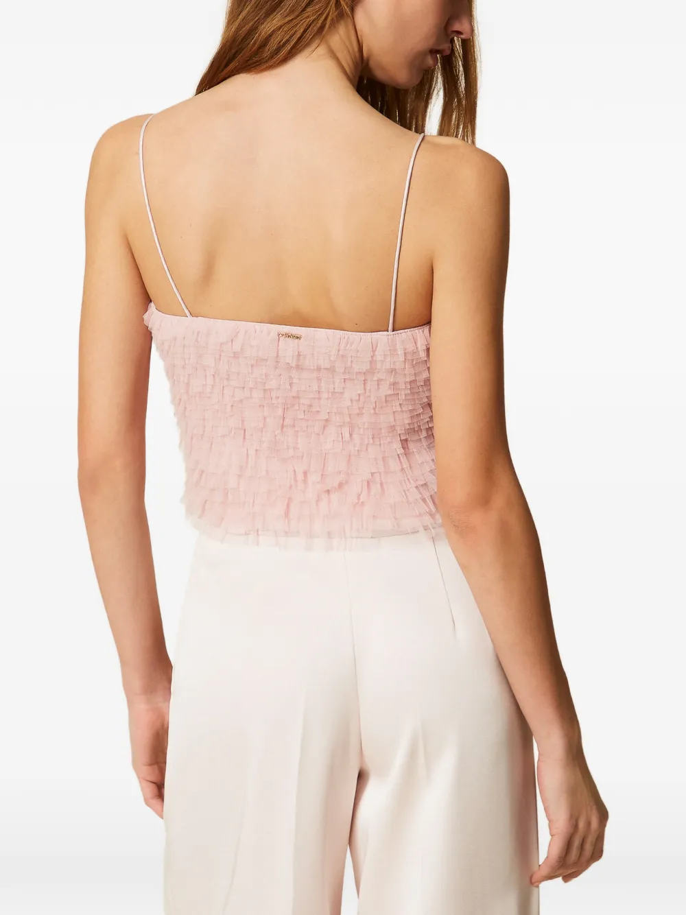 TWINSET Tulen top met ruches Roze