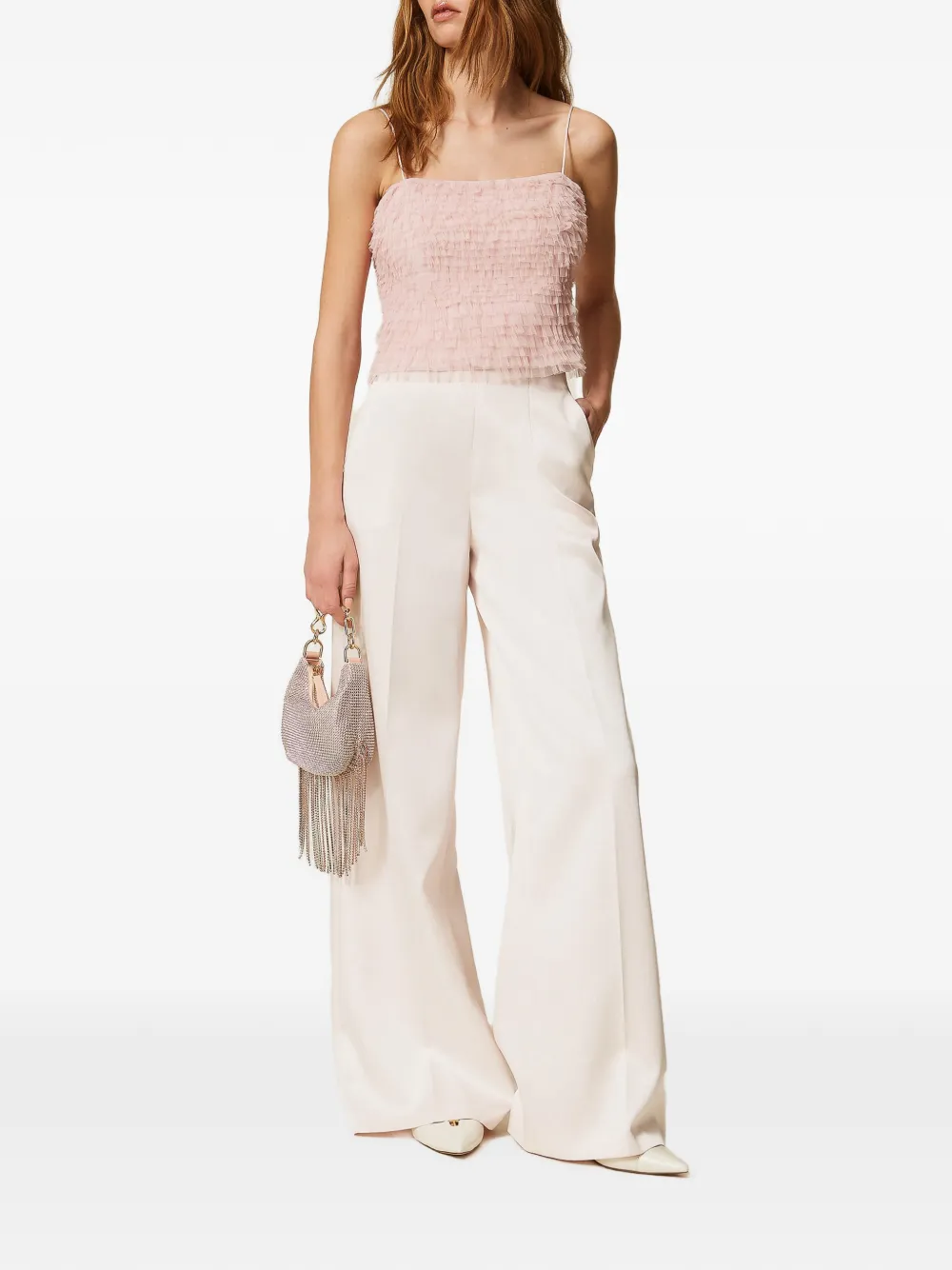 TWINSET Tulen top met ruches Roze