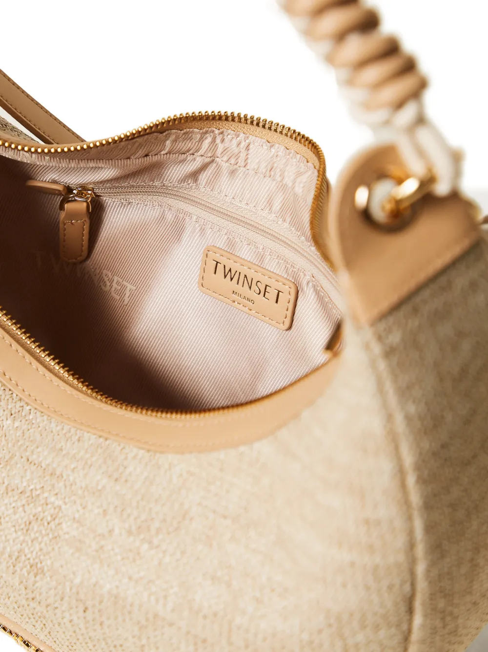TWINSET Shopper met gedraaide handvat Beige