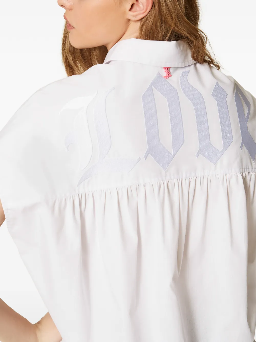 TWINSET x Myfo kimono overhemd met borduurwerk Wit