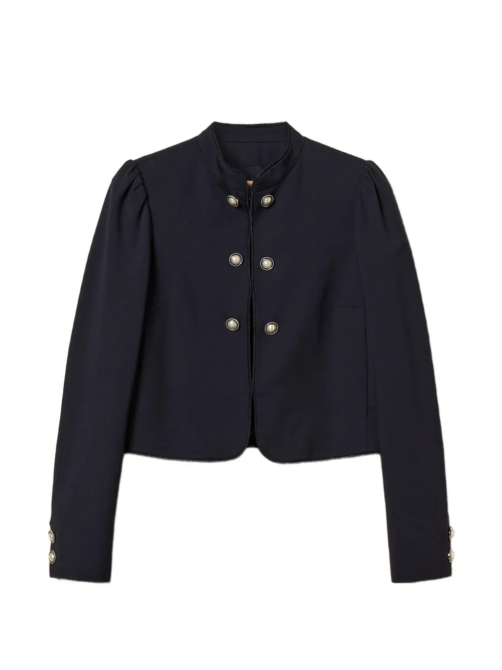 TWINSET mandarin-collar decorative-button jacket - Blu