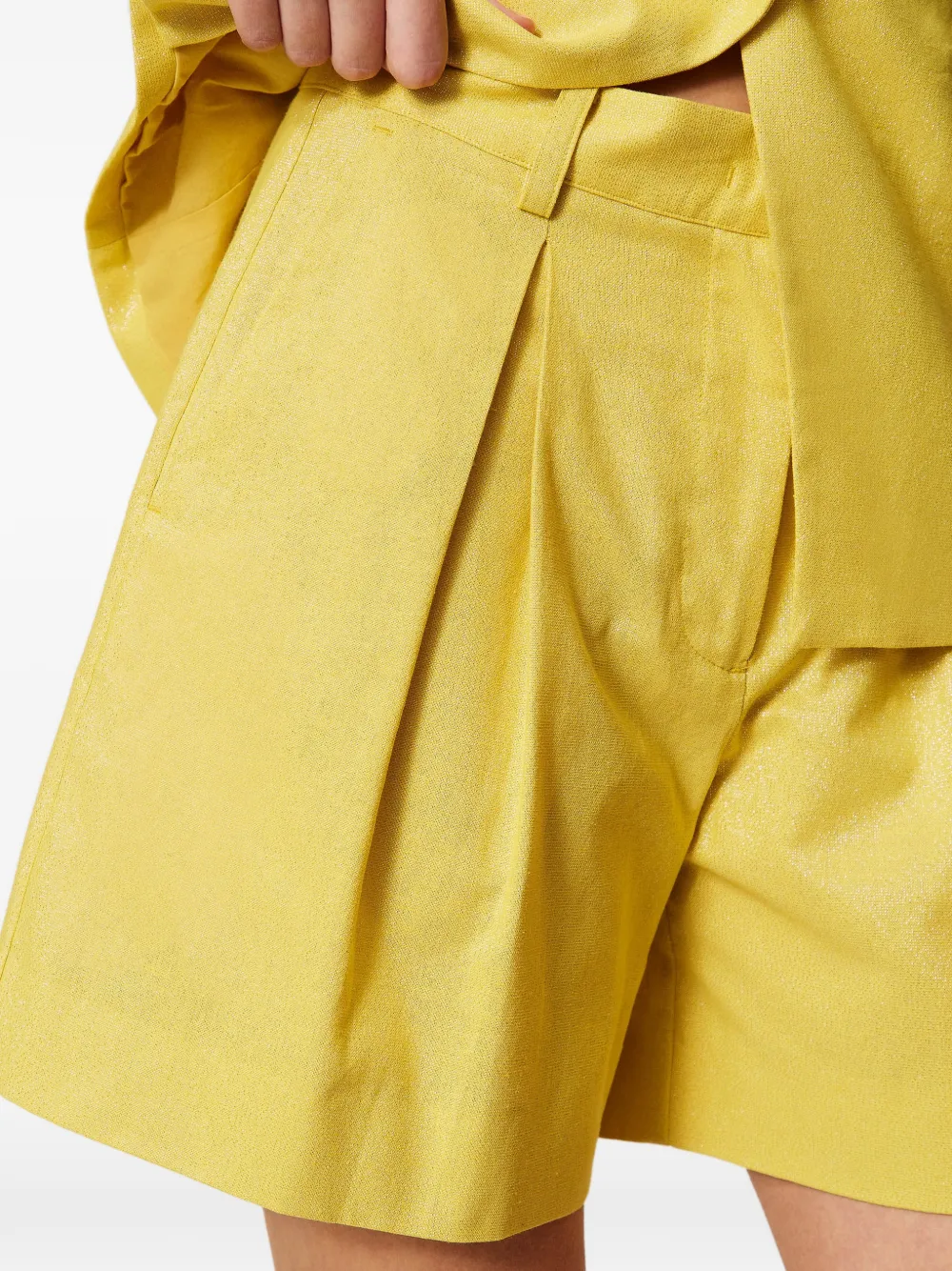 TWINSET Formele shorts met lurex detail Geel