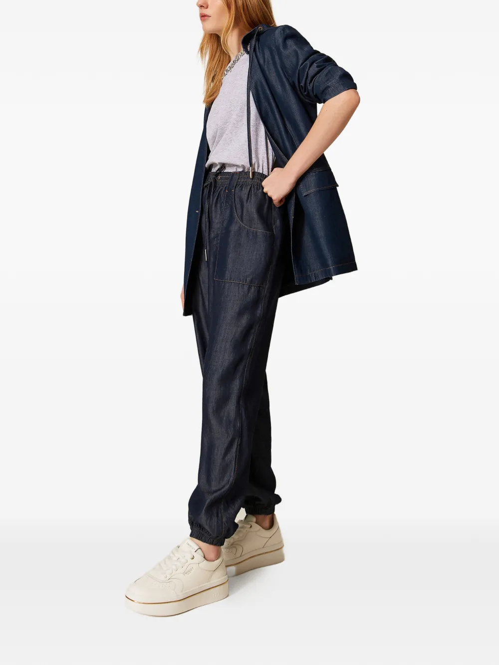 TWINSET Broek met trekkoord Blauw