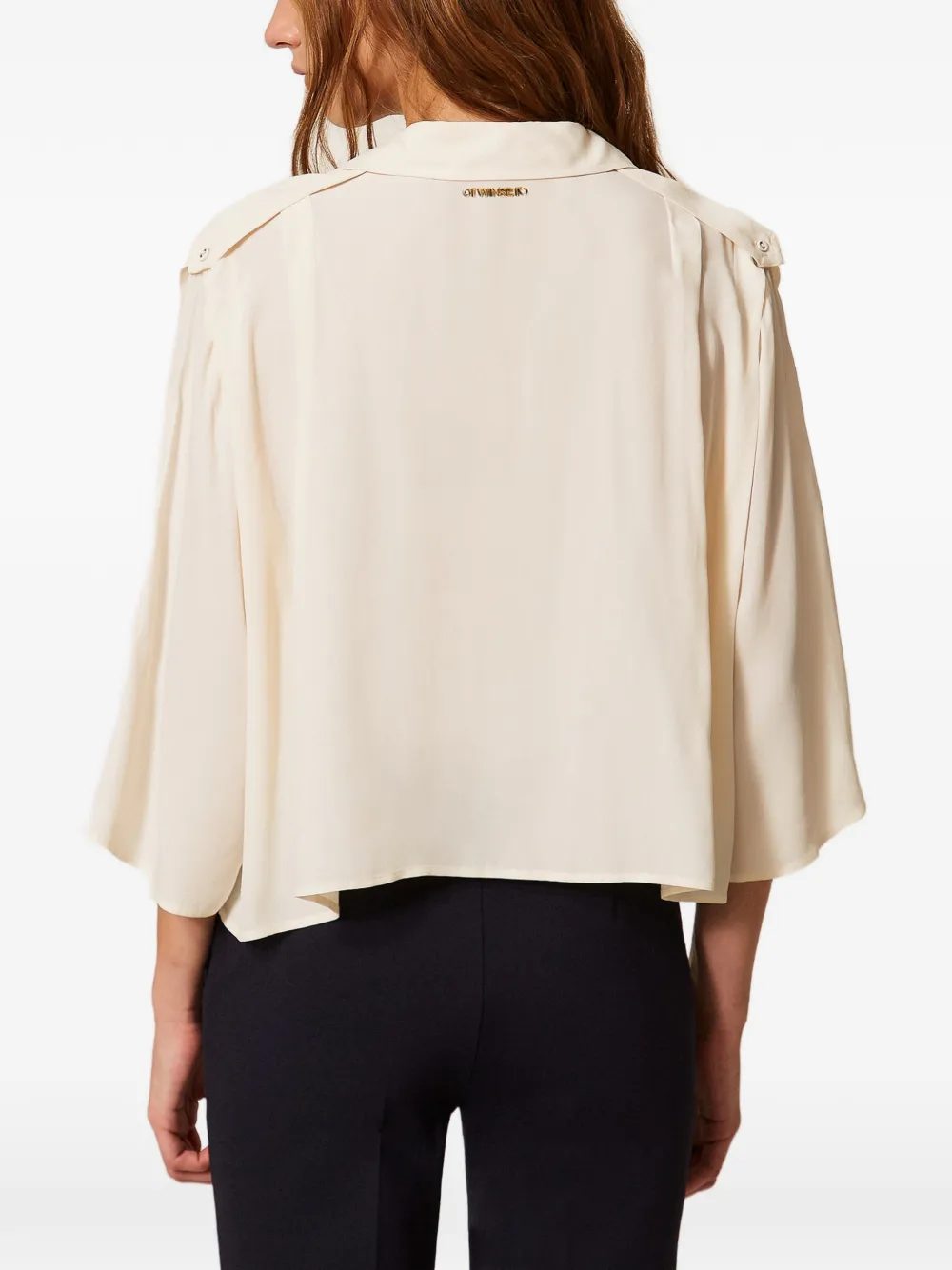 TWINSET Cropped blouse Beige
