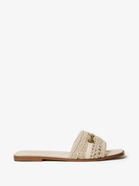 TWINSET Gehaakte sandalen met applicatie