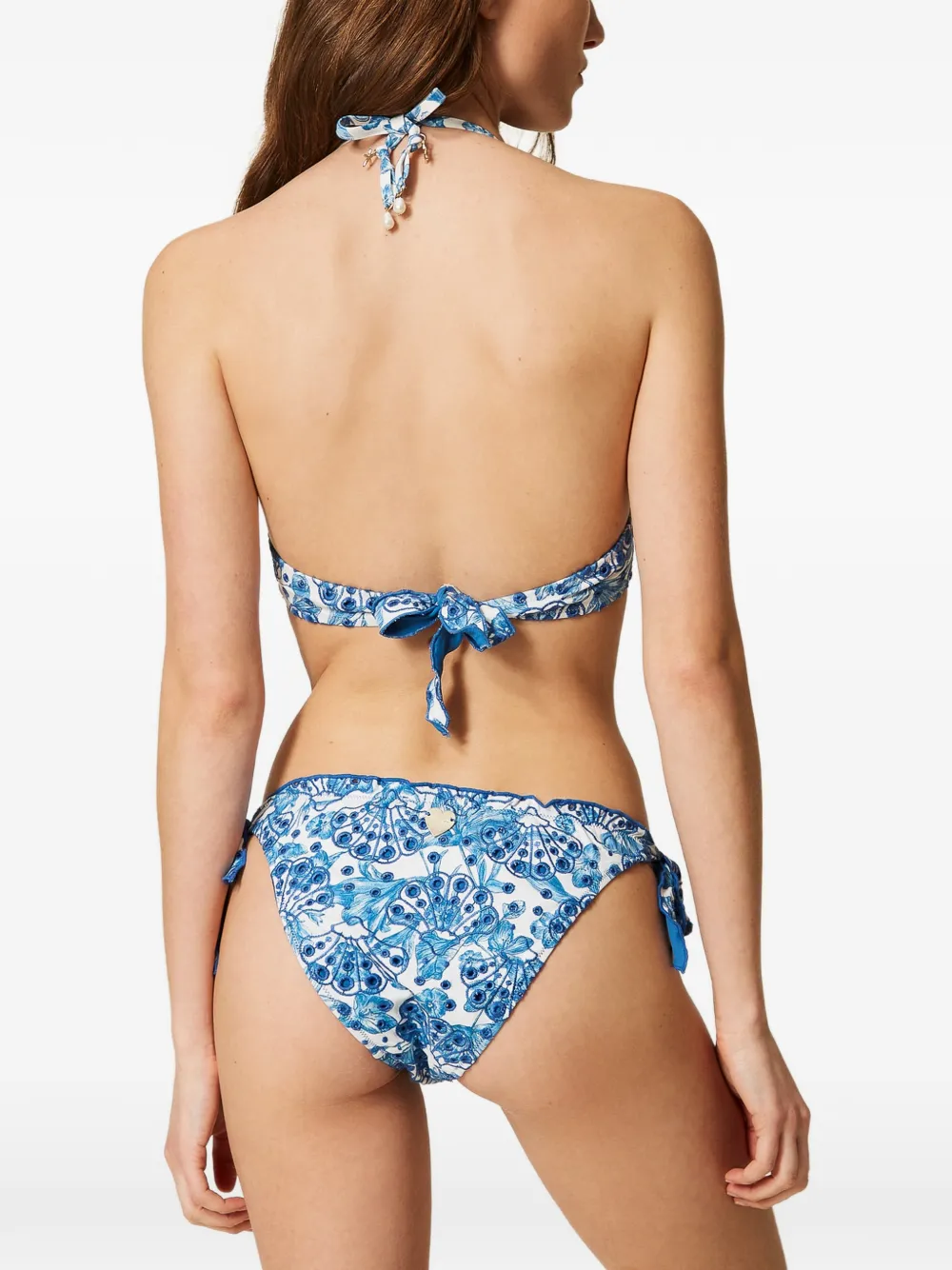 TWINSET Bikinislip met borduurwerk Blauw