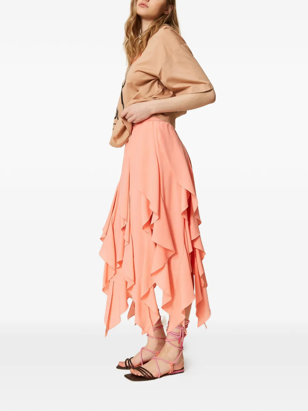  Twinset Ruffled Skirt - Orange 