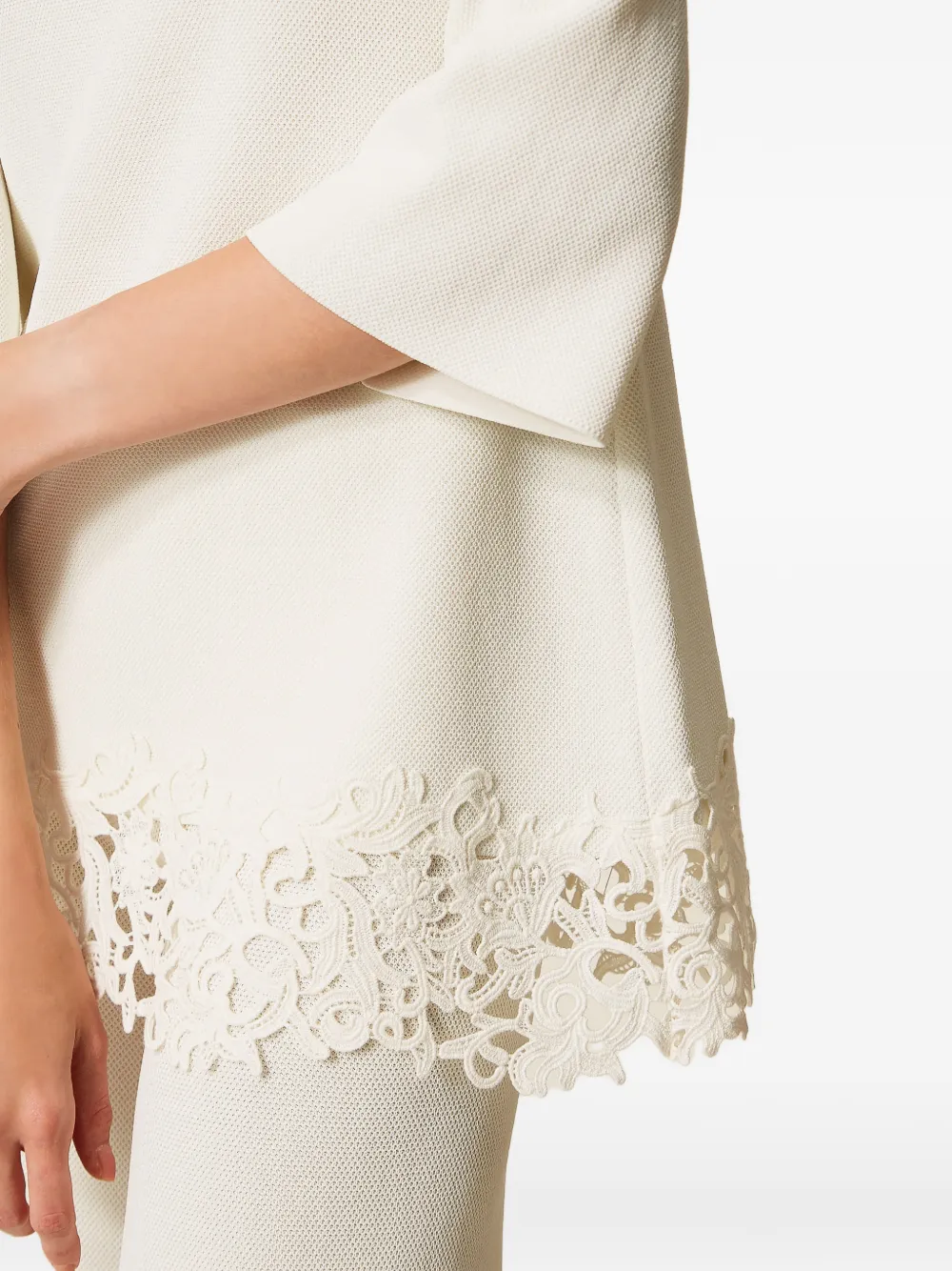 TWINSET Maxi blouse met kant Wit