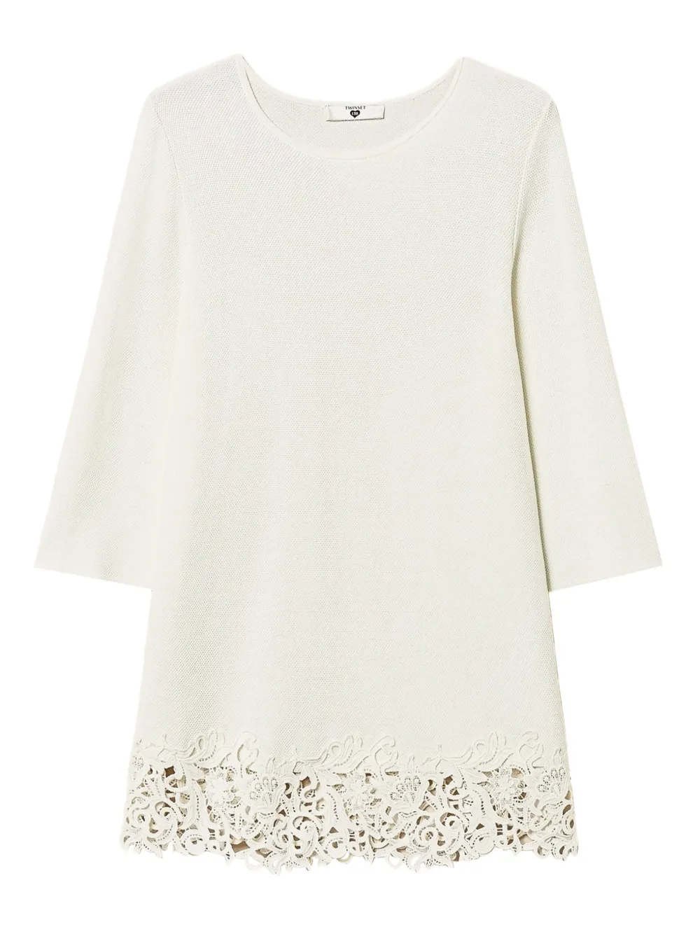 TWINSET Blusa lunga in pizzo - Bianco