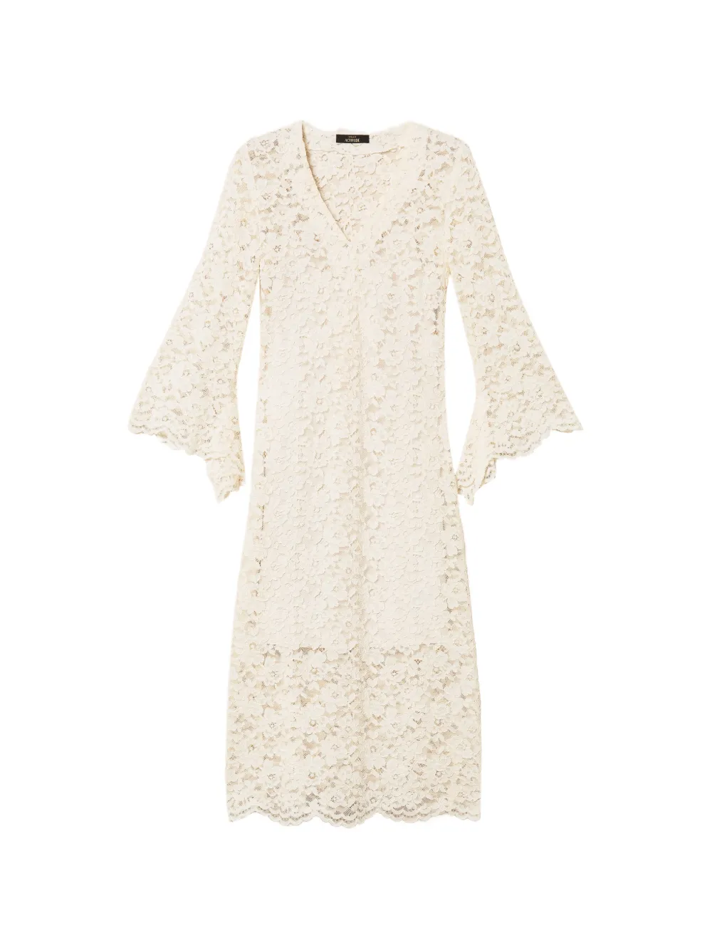 TWINSET laced flared midi dress - Toni neutri