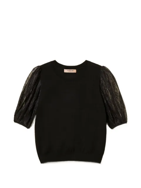 TWINSET lace-sleeve T-shirt