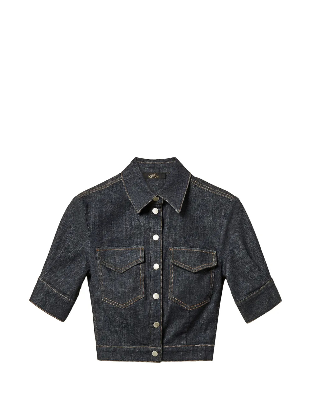 TWINSET Camicia denim con maniche a palloncino - Blu