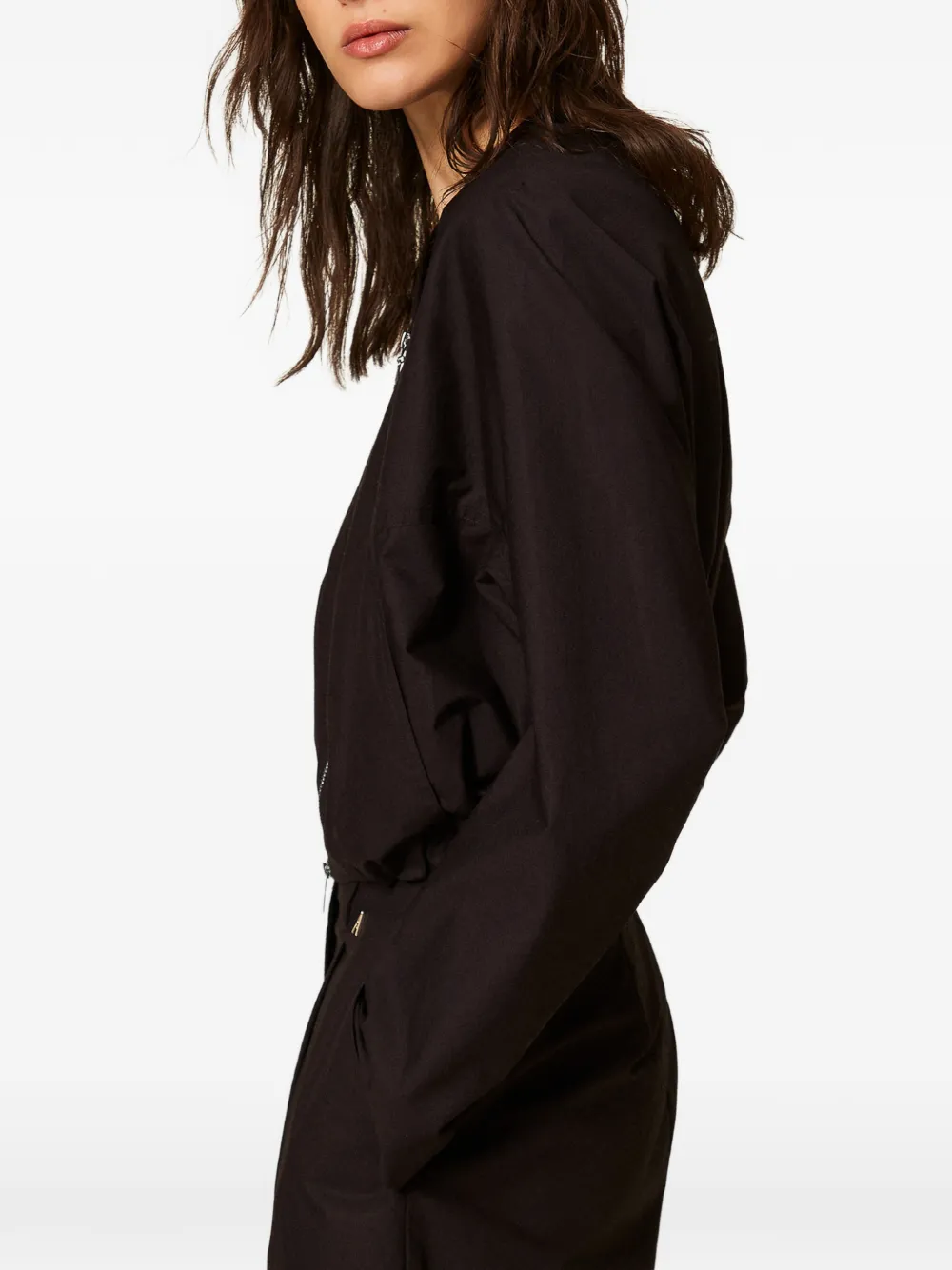 Twinset Full-zip Bomber Jacket - Black 