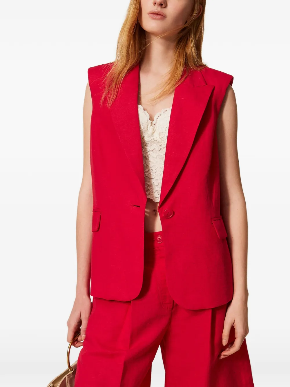  Twinset Single-breasted Waistcoat - Red 