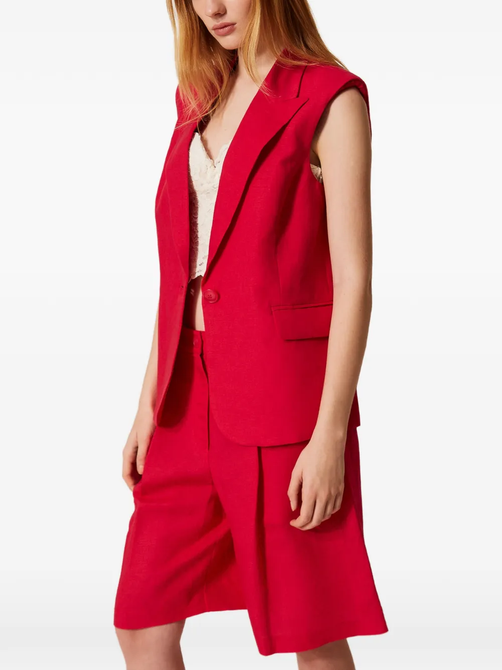  Twinset Single-breasted Waistcoat - Red 