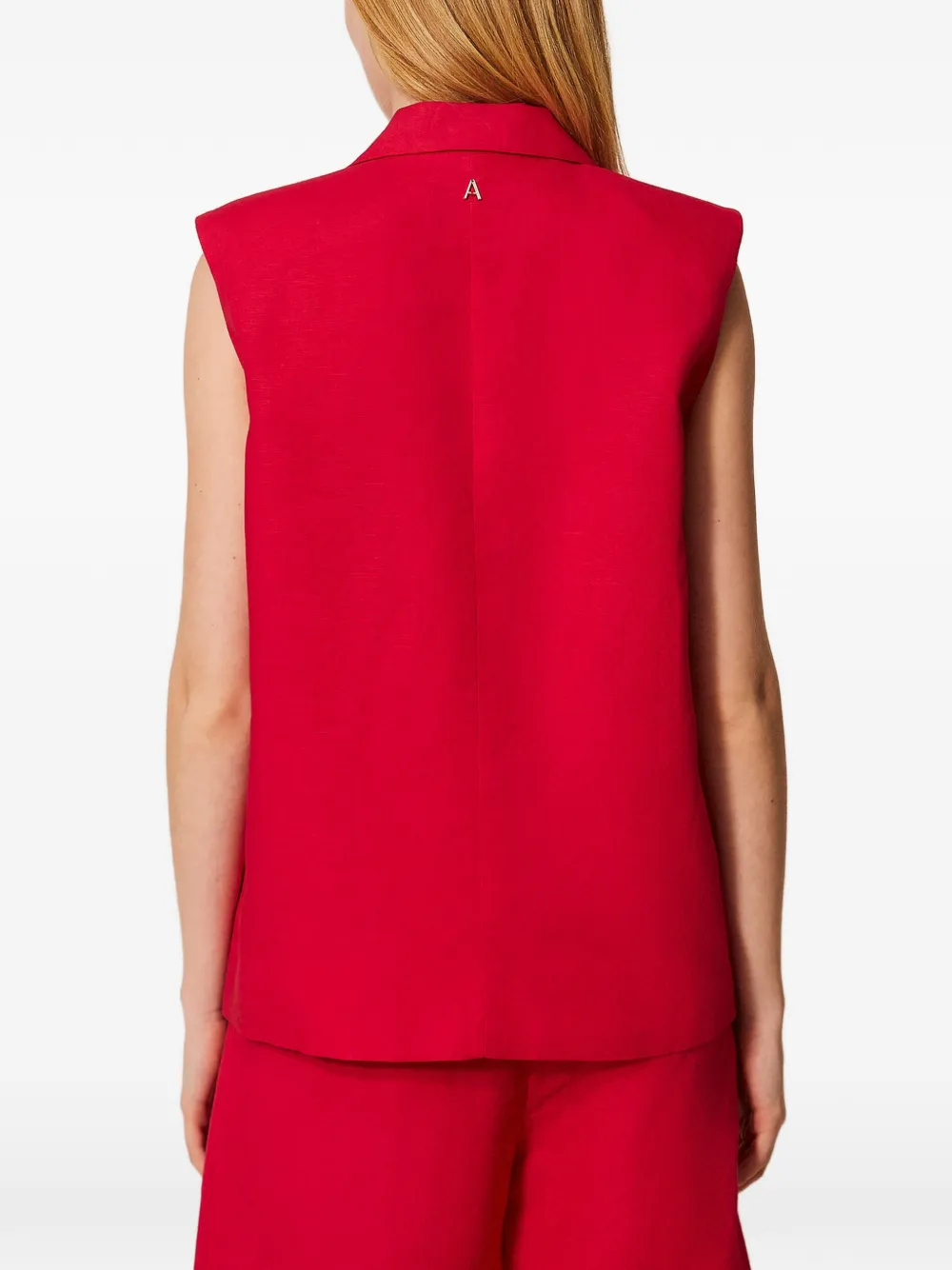 TWINSET Gilet met enkele rij knopen Rood