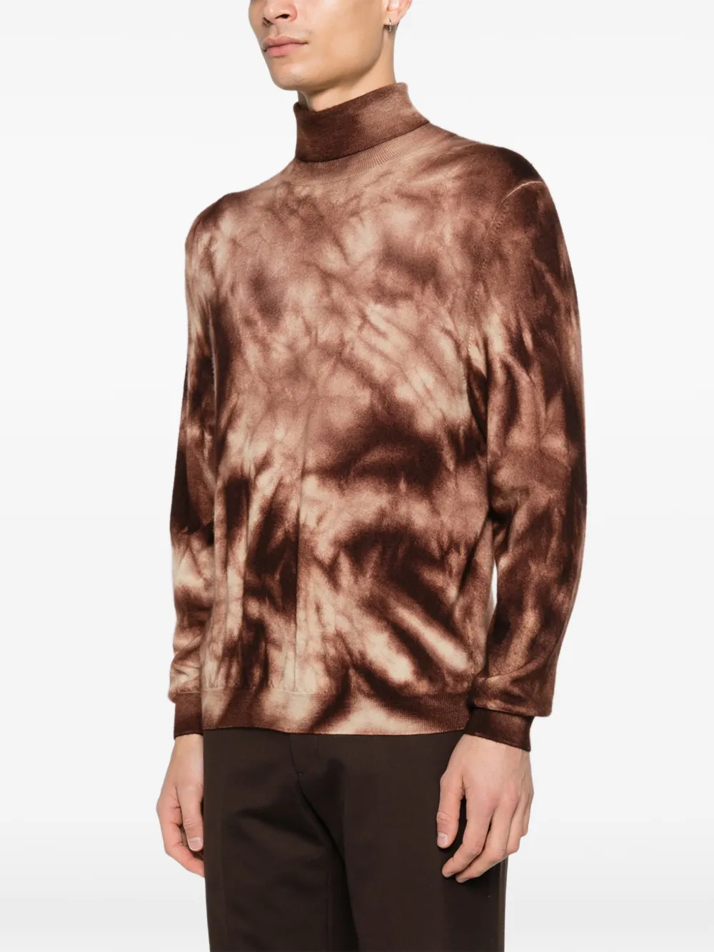 Tie-Dye Roll-Neck Sweater