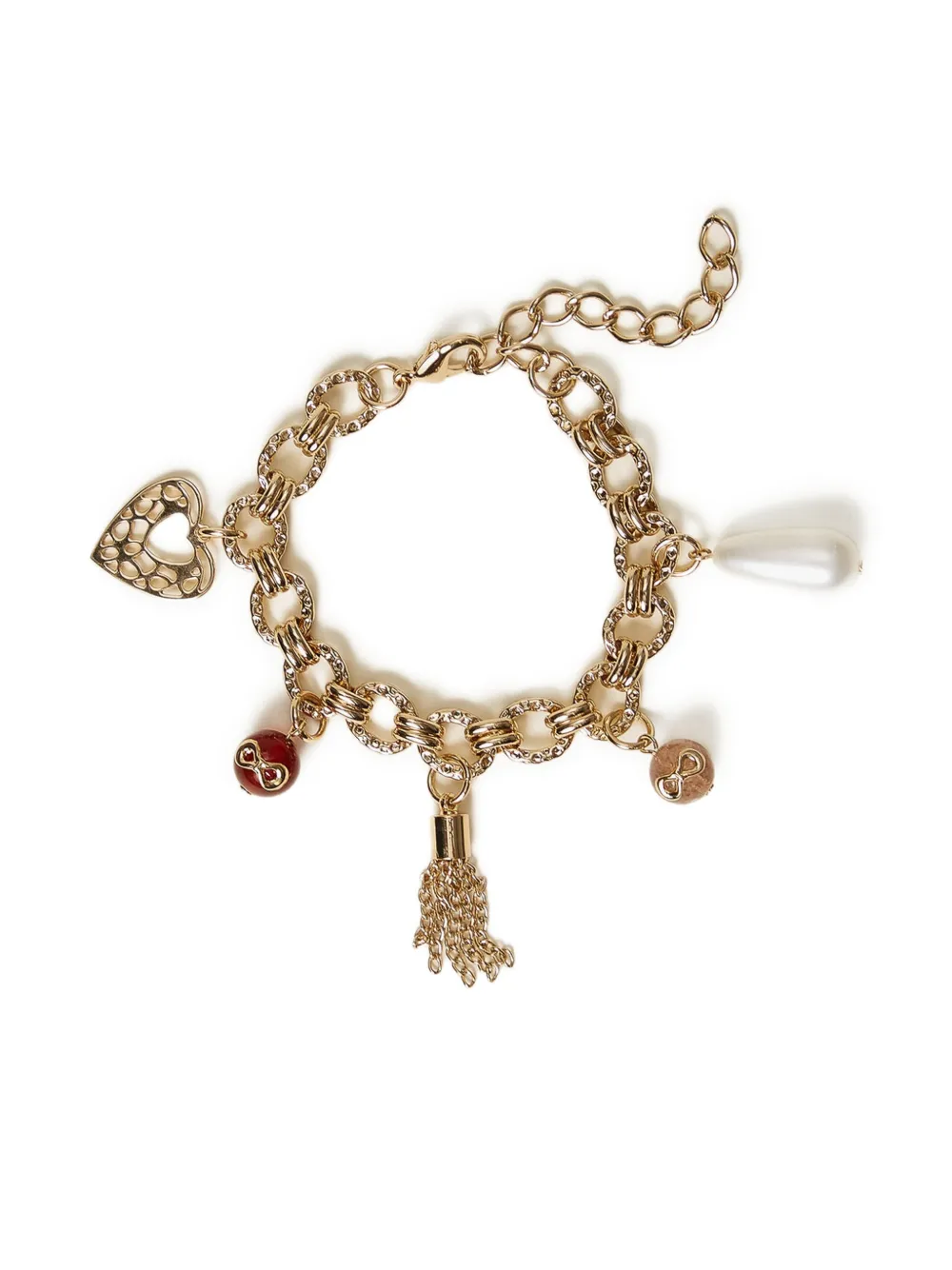 TWINSET Bracciale in corda con ciondolo a cuore - Oro