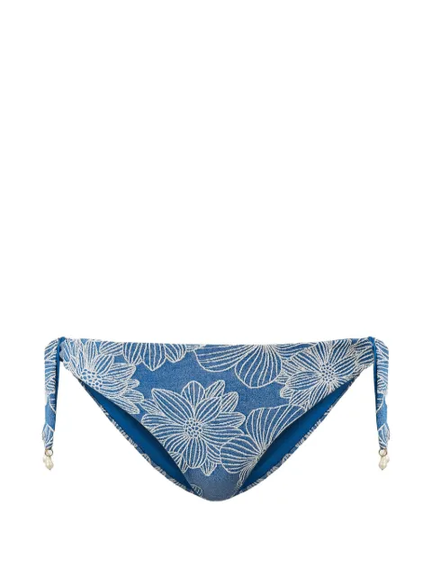 TWINSET jacquard bikini thong with pearls