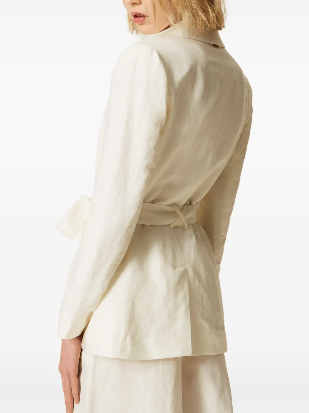 TWINSET Blazer met ceintuur Wit