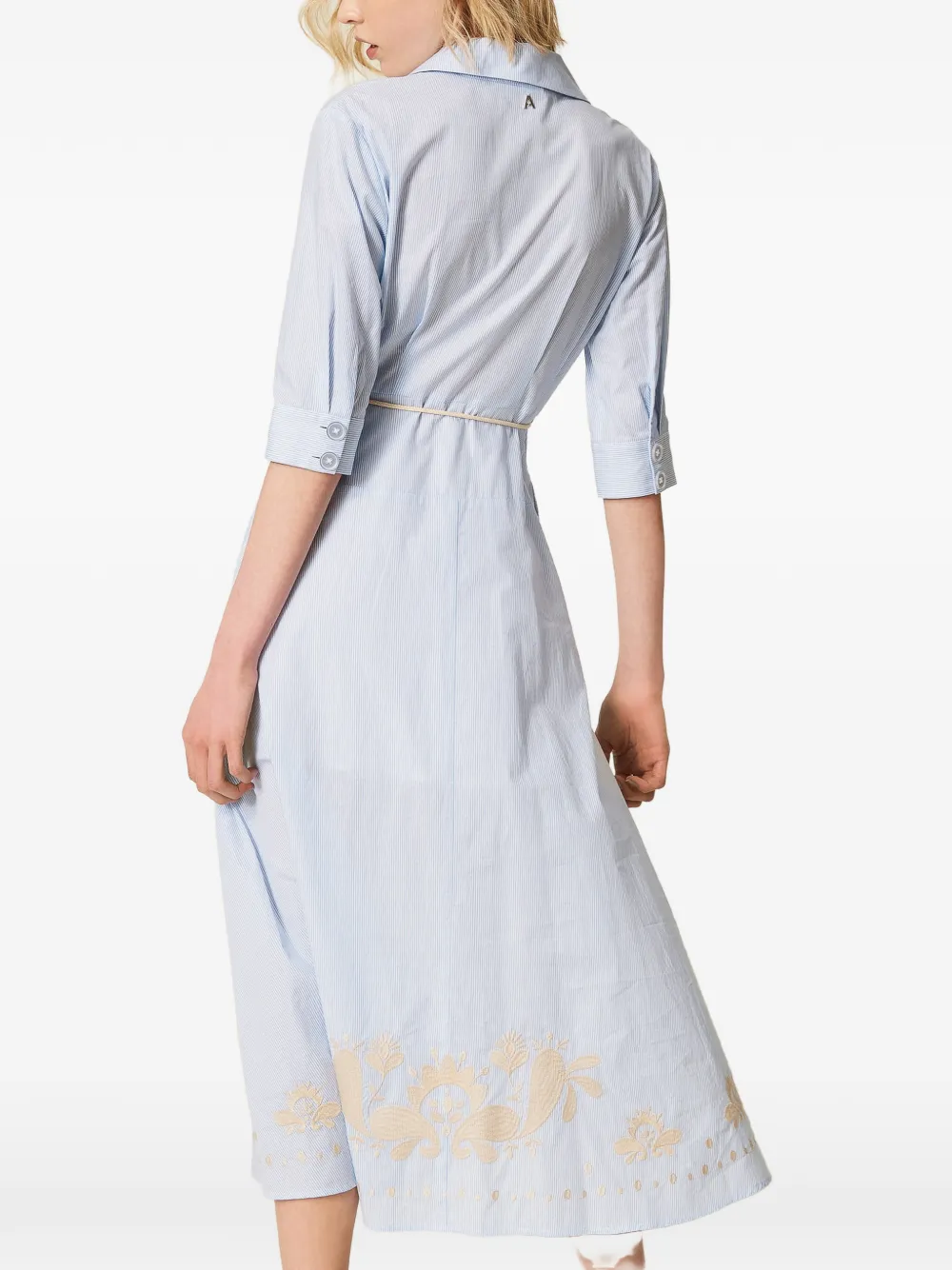 TWINSET Gestreepte jurk Blauw