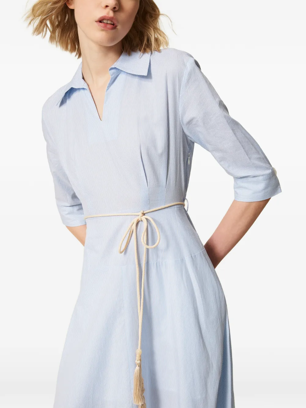 TWINSET Gestreepte jurk Blauw