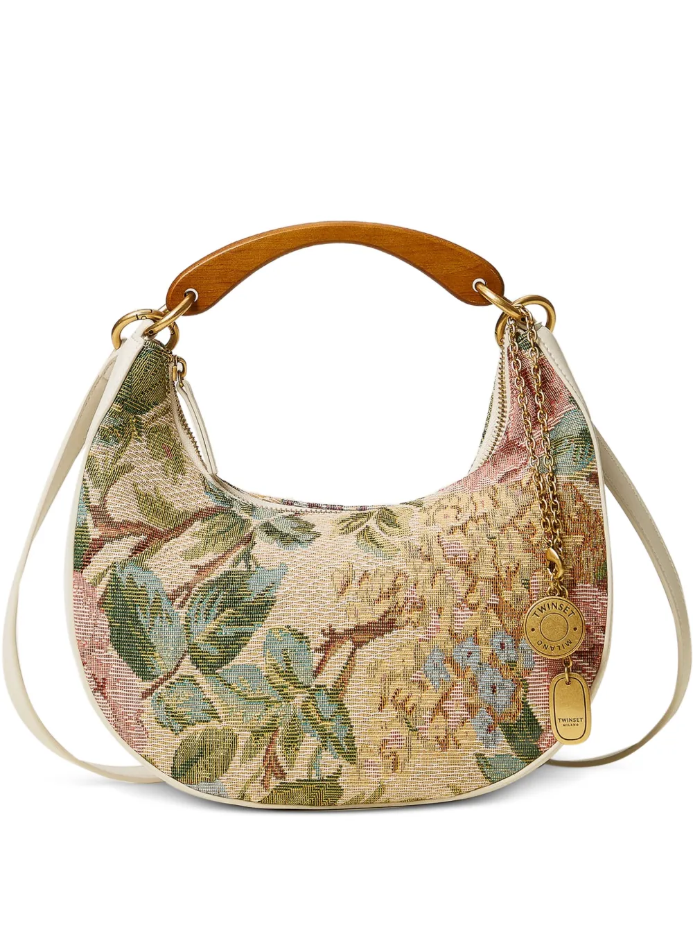 TWINSET Borsa tote a fiori - Toni neutri