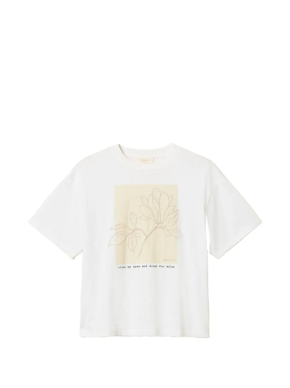 TWINSET printed embroidered T-shirt - Bianco