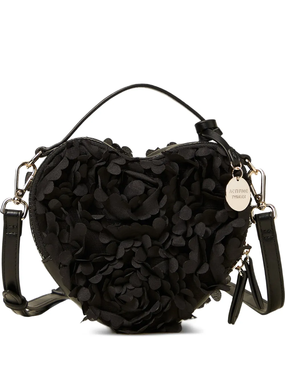TWINSET Borsa tote a fiori - Nero