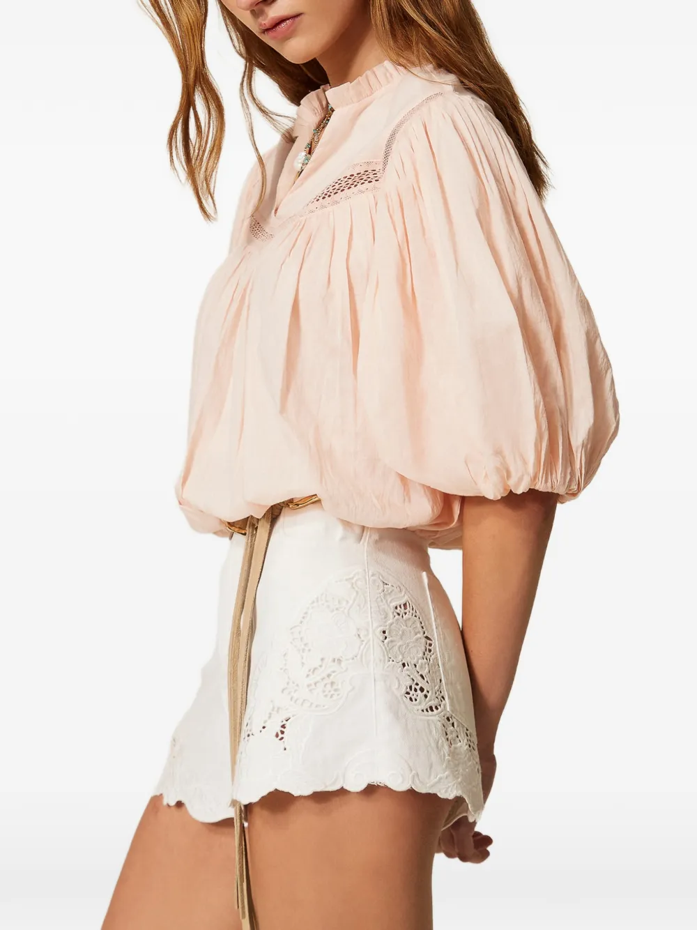 TWINSET Shirt met ruches Roze