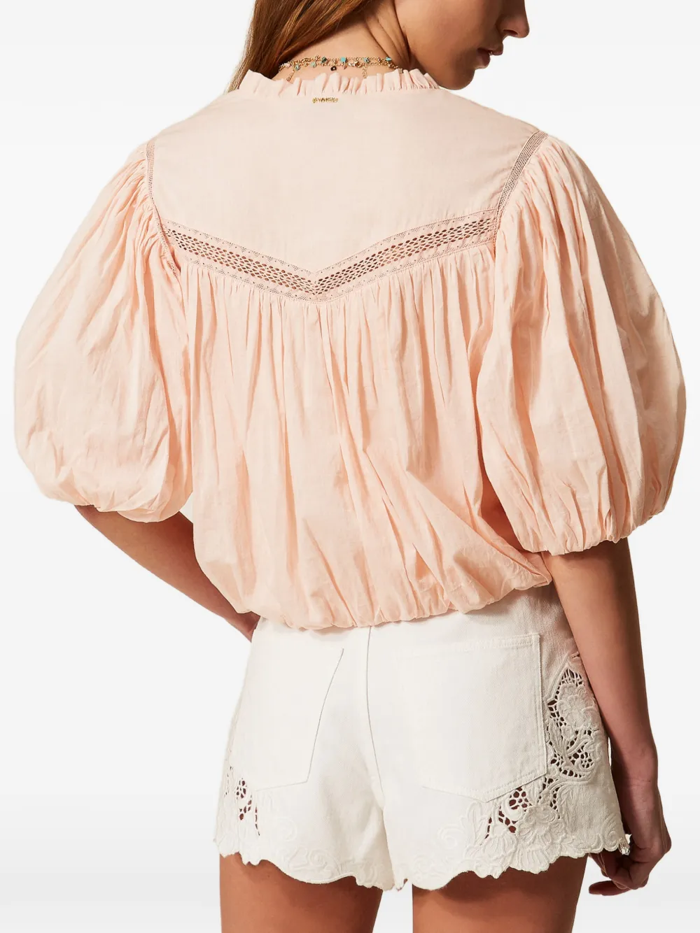 TWINSET Shirt met ruches Roze