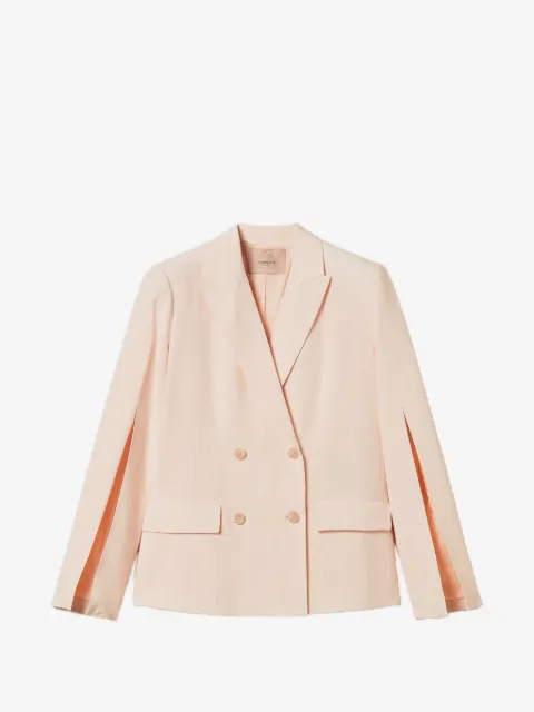 TWINSET linen blend double-breasted jacket