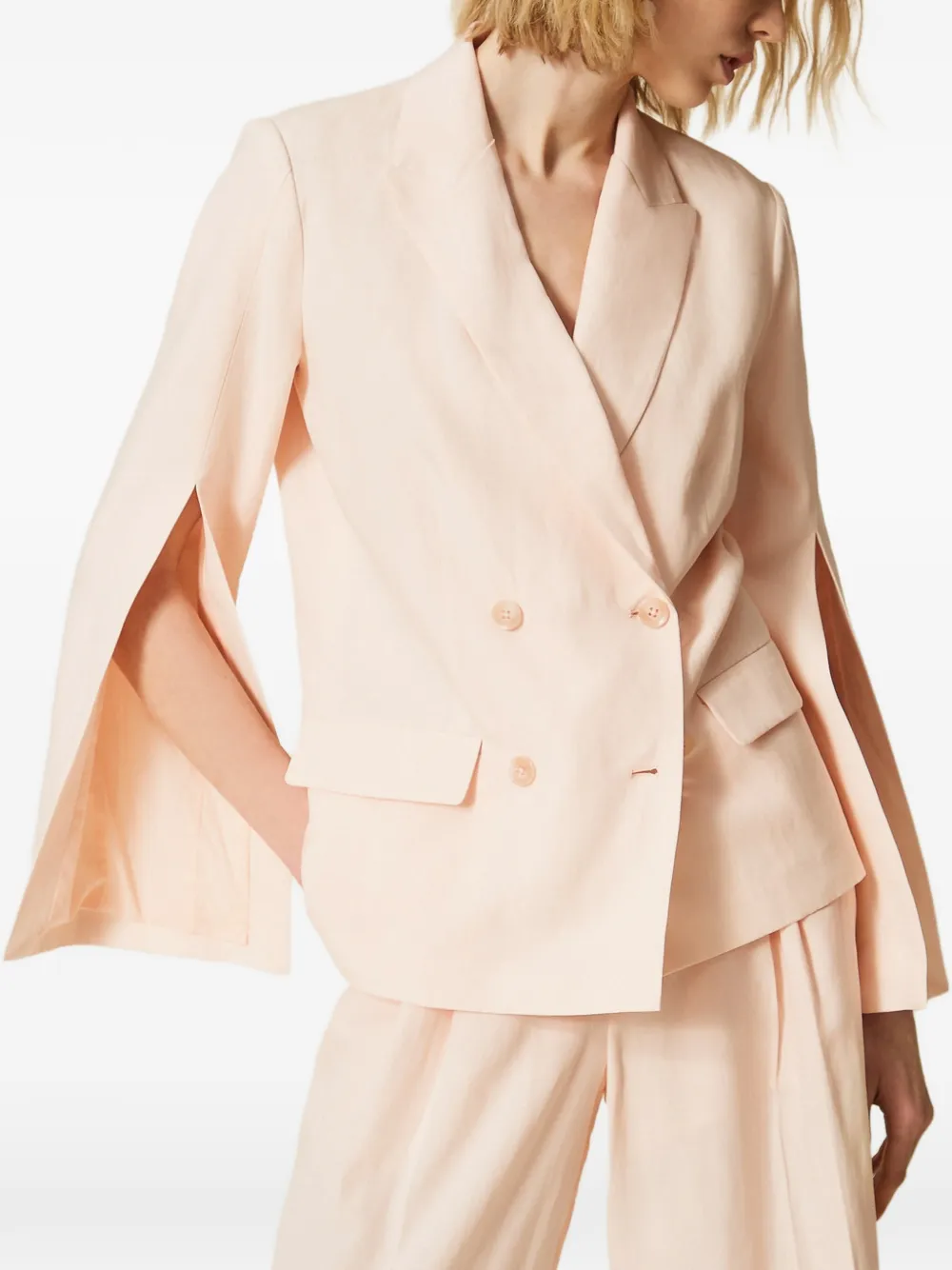 TWINSET Blazer met dubbele rij knopen Roze