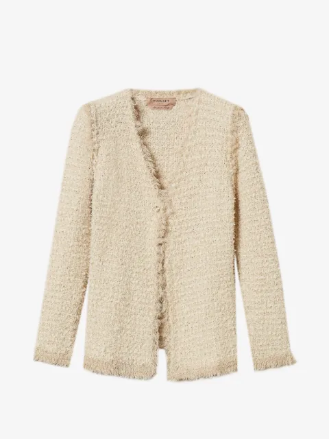 TWINSET jacquard knit jacket with lurex