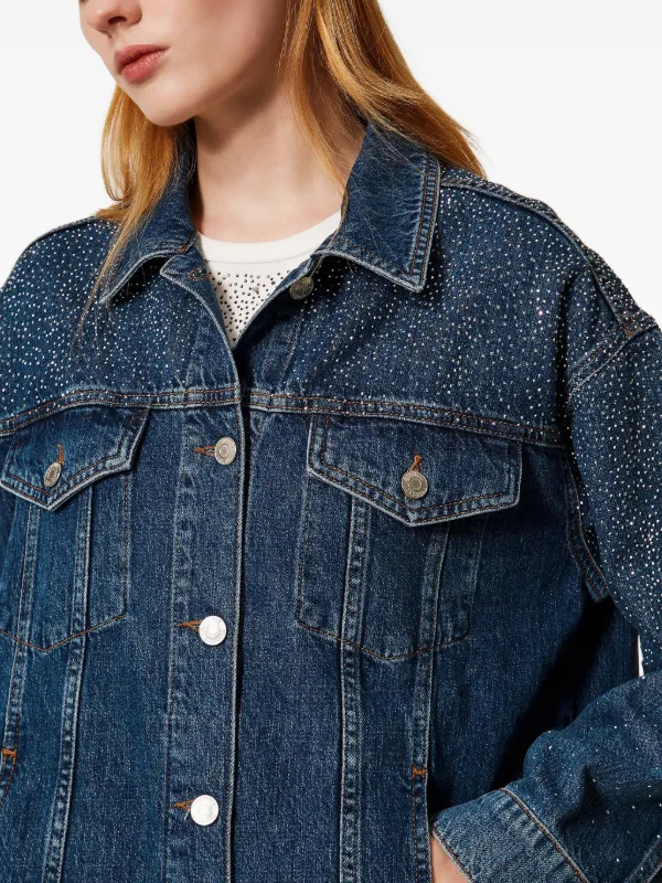TWINSET ラインストーン デニムジャケット | ブルー | FARFETCH JP