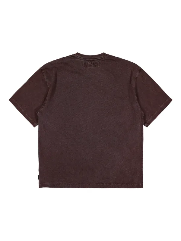 Neighborhood pigment-dyed crew-neck T-shirt | Brown | FARFETCH