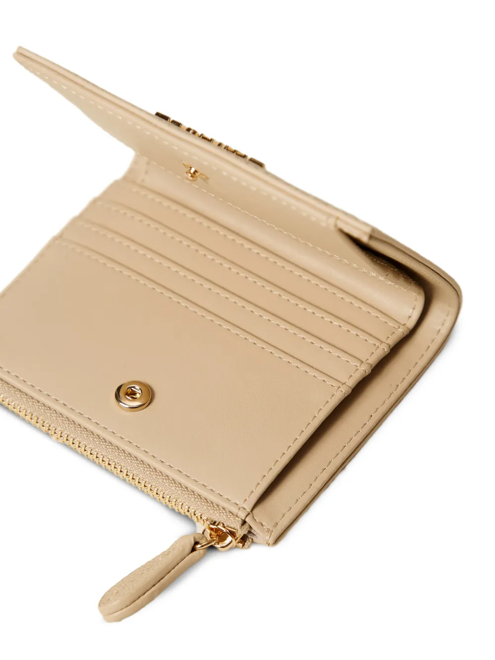 TWINSET Kleine portemonnee met logo Beige