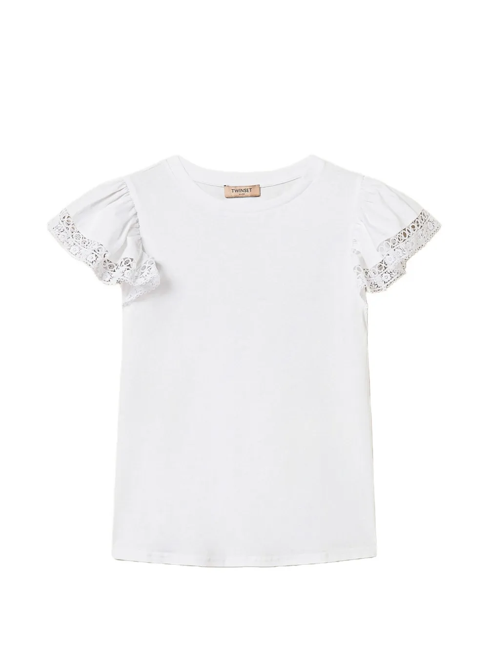 TWINSET lace short-sleeves T-shirt - Bianco