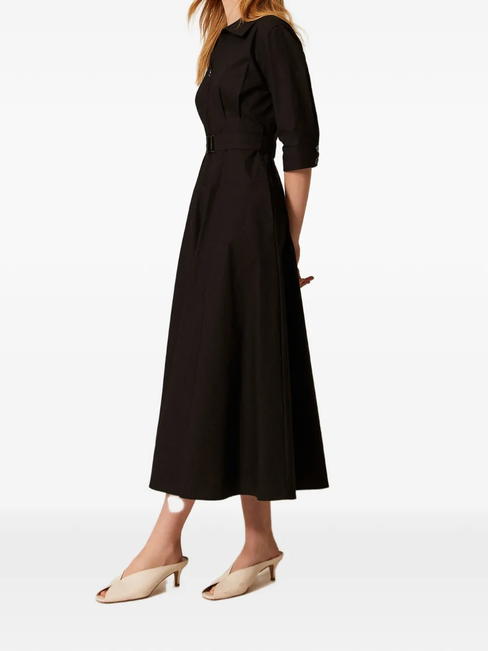 TWINSET Maxi-jurk met ceintuur Zwart
