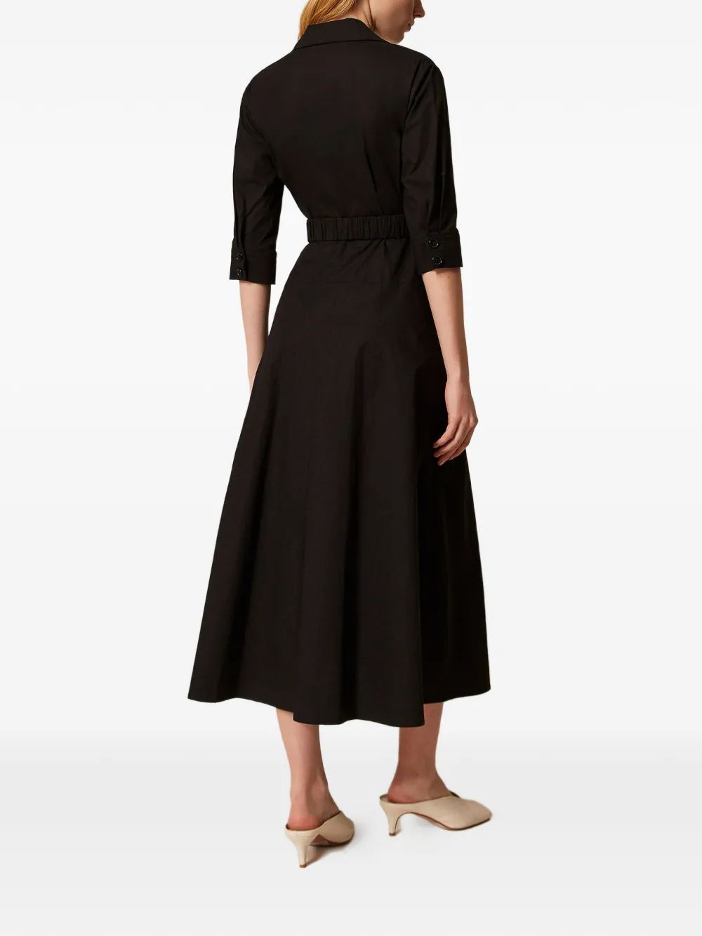TWINSET Maxi-jurk met ceintuur Zwart