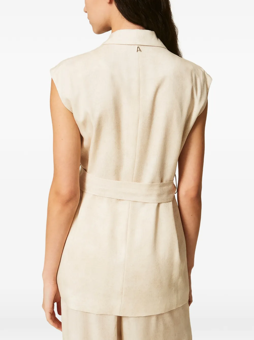 TWINSET Gilet met ceintuur Beige