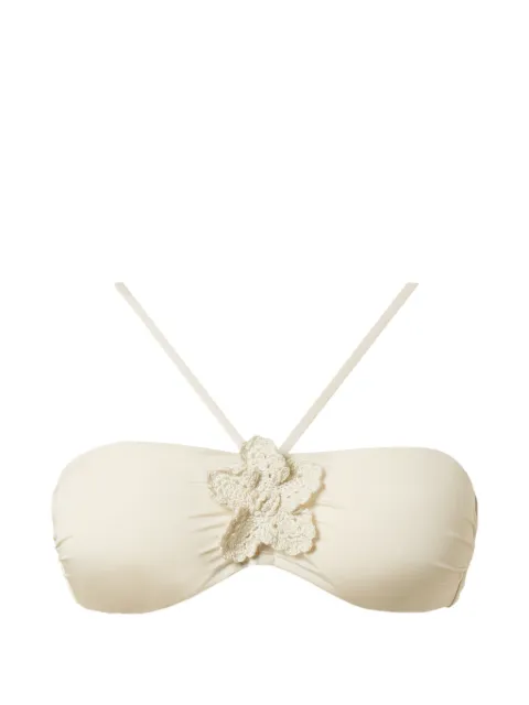 TWINSET bandeau bikini top with crochet brooch