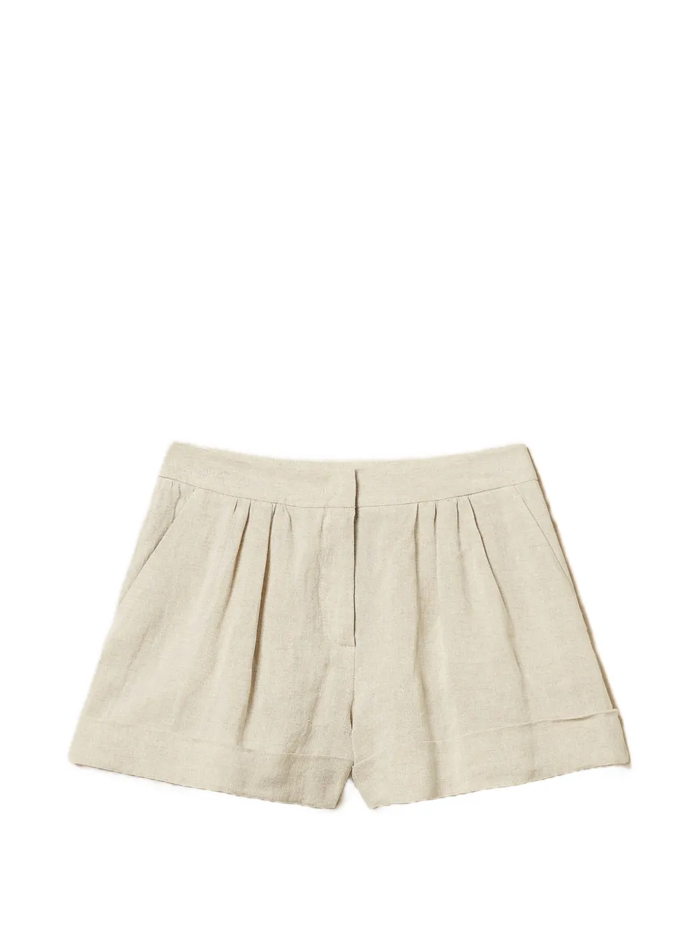 Twinset Pleated Shorts In Neutral