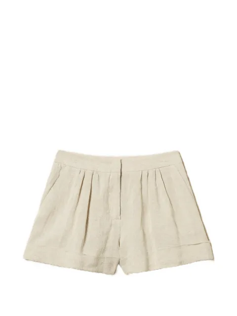 TWINSET linen shorts with lurex