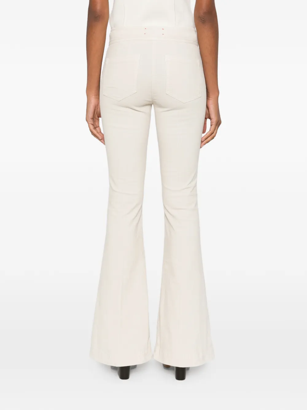 Seafarer Buttoned Flared Trousers In Neutral