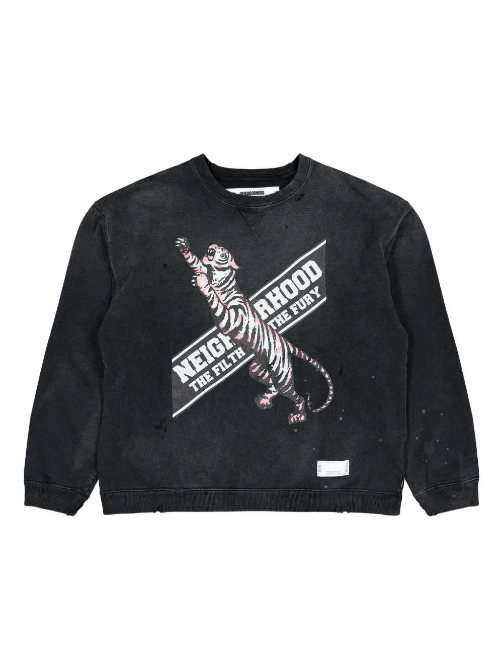 Neighborhood sudadera con motivo tigre | negro | Image 1