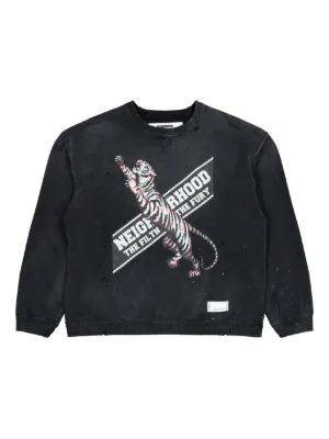 Raf Simons graphic-print Sweater | Blue | FARFETCH
