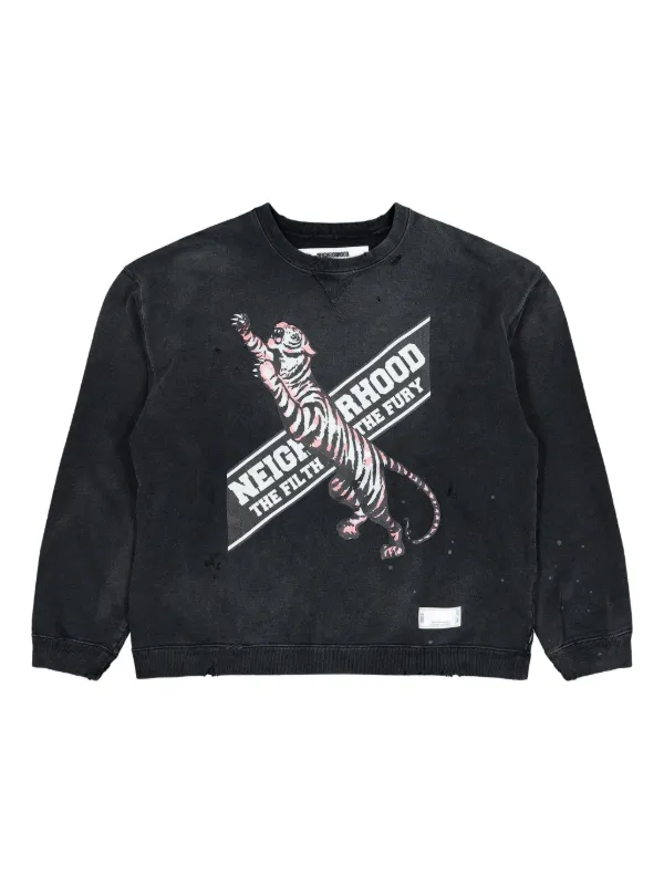 Neighborhood タイガースウェットシャツ | ブラック | FARFETCH JP