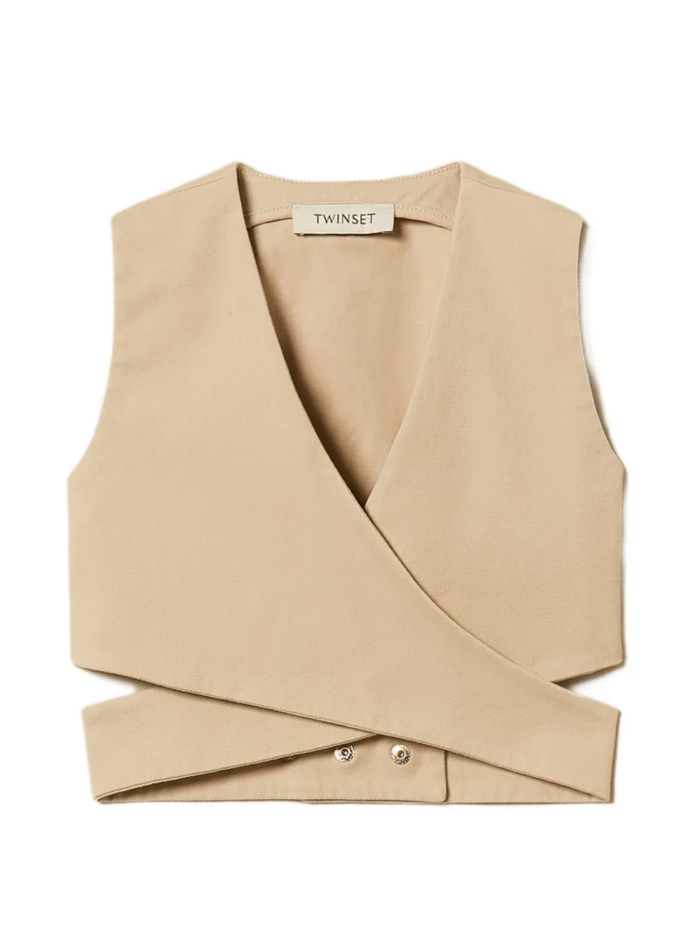 TWINSET Kids cut-out cropped top - Toni neutri